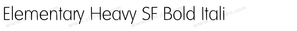 Elementary Heavy SF Bold Italic字体转换